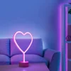Luminaire déco Leuchten-Direkt NEON-HERZ LED Rose, 1 lumière