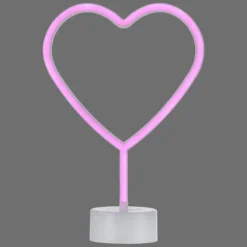 Luminaire déco Leuchten-Direkt NEON-HERZ LED Rose, 1 lumière