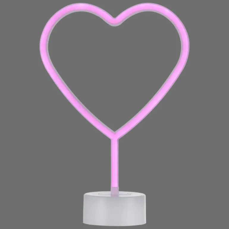 Luminaire déco Leuchten-Direkt NEON-HERZ LED Rose, 1 lumière