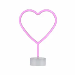 Luminaire déco Leuchten-Direkt NEON-HERZ LED Rose, 1 lumière