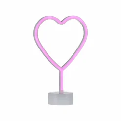 Luminaire déco Leuchten-Direkt NEON-HERZ LED Rose, 1 lumière
