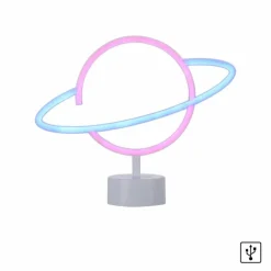 Luminaire déco Leuchten-Direkt NEON-SATURN LED Blanc, 1 lumière