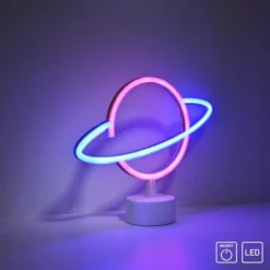 Luminaire déco Leuchten-Direkt NEON-SATURN LED Blanc, 1 lumière