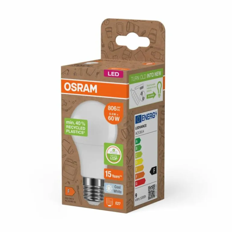 Luminaires Osram E27 8.5 Watt blanc neutre 806 Lumen