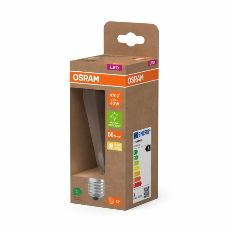 Luminaires Osram E27 2.2 Watt blanc chaud 470 Lumen