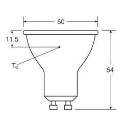 Luminaires Osram GU10 LED 6.9 Watt blanc chaud 575 Lumen