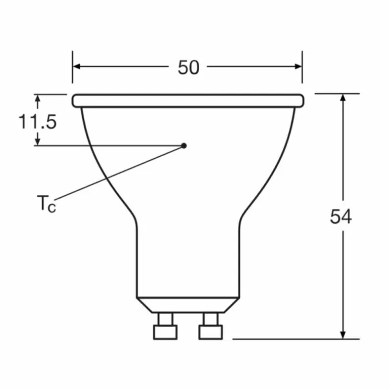 Luminaires Osram GU10 LED 6.9 Watt blanc chaud 620 Lumen