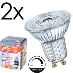 Luminaires Osram GU10 LED 4.5 Watt blanc neutre dimmable 350 Lumen