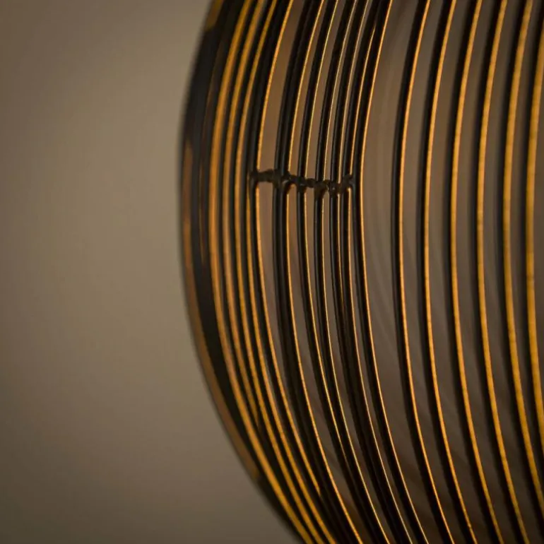 lustre Agueda Brun foncé, Nickel mat, Noir, 1 lumière