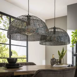 lustre Peyrie Brun, Noir, 2 lumières