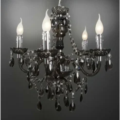 Lustre Delhi Noir, 5 lumières