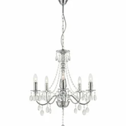 Lustre Globo Chrome, 5 lumières