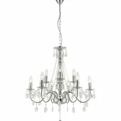 Lustre Globo Chrome, 9 lumières