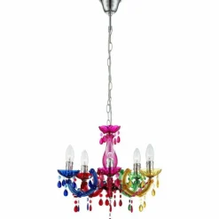 Lustre Globo Multicolore, 5 lumières