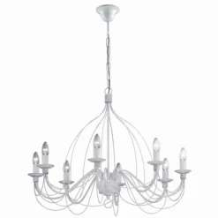 Lustre Ideal Lux CORTE Blanc, 8 lumières