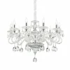 Lustre Ideal Lux NEGRESCO Chrome, Aspect cristal, 10 lumières