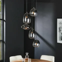 lustre Kissaboui Noir, 5 lumières