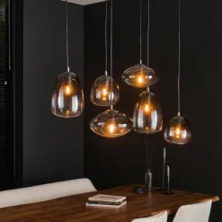 lustre Kissaboui Noir, 6 lumières