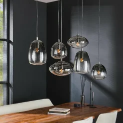 lustre Kissaboui Noir, 6 lumières