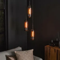 lustre Lalora Noir, 3 lumières