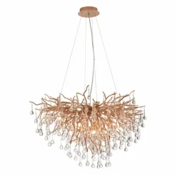 Lustre Paul Neuhaus ICICLE Vieux laiton, 10 lumières