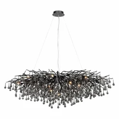 Lustre Paul Neuhaus ICICLE Noir, 15 lumières