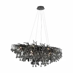 Lustre Paul Neuhaus ICICLE Noir, 15 lumières