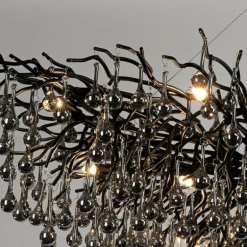 Lustre Paul Neuhaus ICICLE Noir, 15 lumières