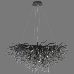 Lustre Paul Neuhaus ICICLE Noir, 10 lumières