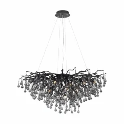 Lustre Paul Neuhaus ICICLE Noir, 10 lumières