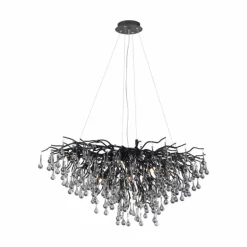 Lustre Paul Neuhaus ICICLE Noir, 10 lumières