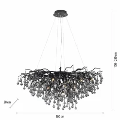 Lustre Paul Neuhaus ICICLE Noir, 10 lumières