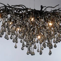 Lustre Paul Neuhaus ICICLE Noir, 10 lumières