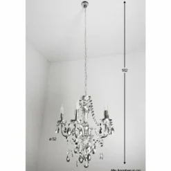 Lustre Reality Transparent, 5 lumières