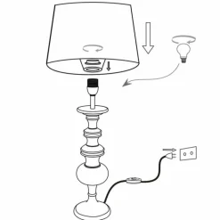 Lyons Lampe à poser Luminaires Steinhauer Noir, 1 lumière