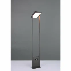 Malawi Lampadaire d'extérieur Luminaires Trio LED Anthracite, 1 lumière, Détecteur de mouvement