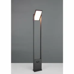 Malawi Lampadaire d'extérieur Luminaires Trio LED Anthracite, 1 lumière, Détecteur de mouvement