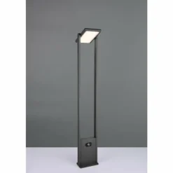Malawi Lampadaire d'extérieur Luminaires Trio LED Anthracite, 1 lumière, Détecteur de mouvement