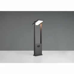 Malawi Lampadaire d'extérieur Luminaires Trio LED Anthracite, 1 lumière, Détecteur de mouvement