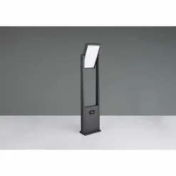 Malawi Lampadaire d'extérieur Luminaires Trio LED Anthracite, 1 lumière, Détecteur de mouvement