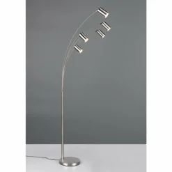 Marley Lampadaire Luminaires Trio Nickel mat, 5 lumières