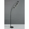 Marley Lampadaire Luminaires Trio Noir, 5 lumières