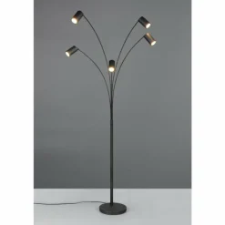 Marley Lampadaire Luminaires Trio Noir, 5 lumières