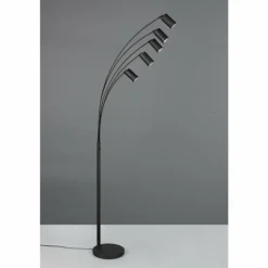 Marley Lampadaire Luminaires Trio Noir, 5 lumières