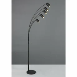 Marley Lampadaire Luminaires Trio Noir, 5 lumières