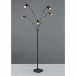 Marley Lampadaire Luminaires Trio Noir, 5 lumières