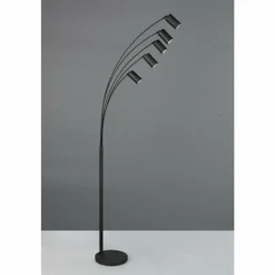 Marley Lampadaire Luminaires Trio Noir, 5 lumières