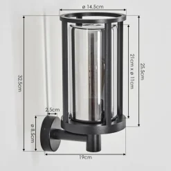 Martinha Lampe murale d´extérieur Noir, 1 lumière