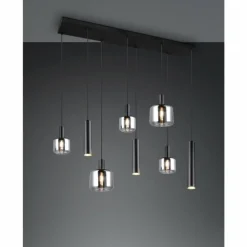 Mataro Luminaires Trio Noir, 8 lumières