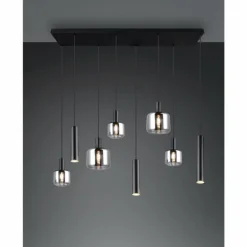 Mataro Luminaires Trio Noir, 8 lumières